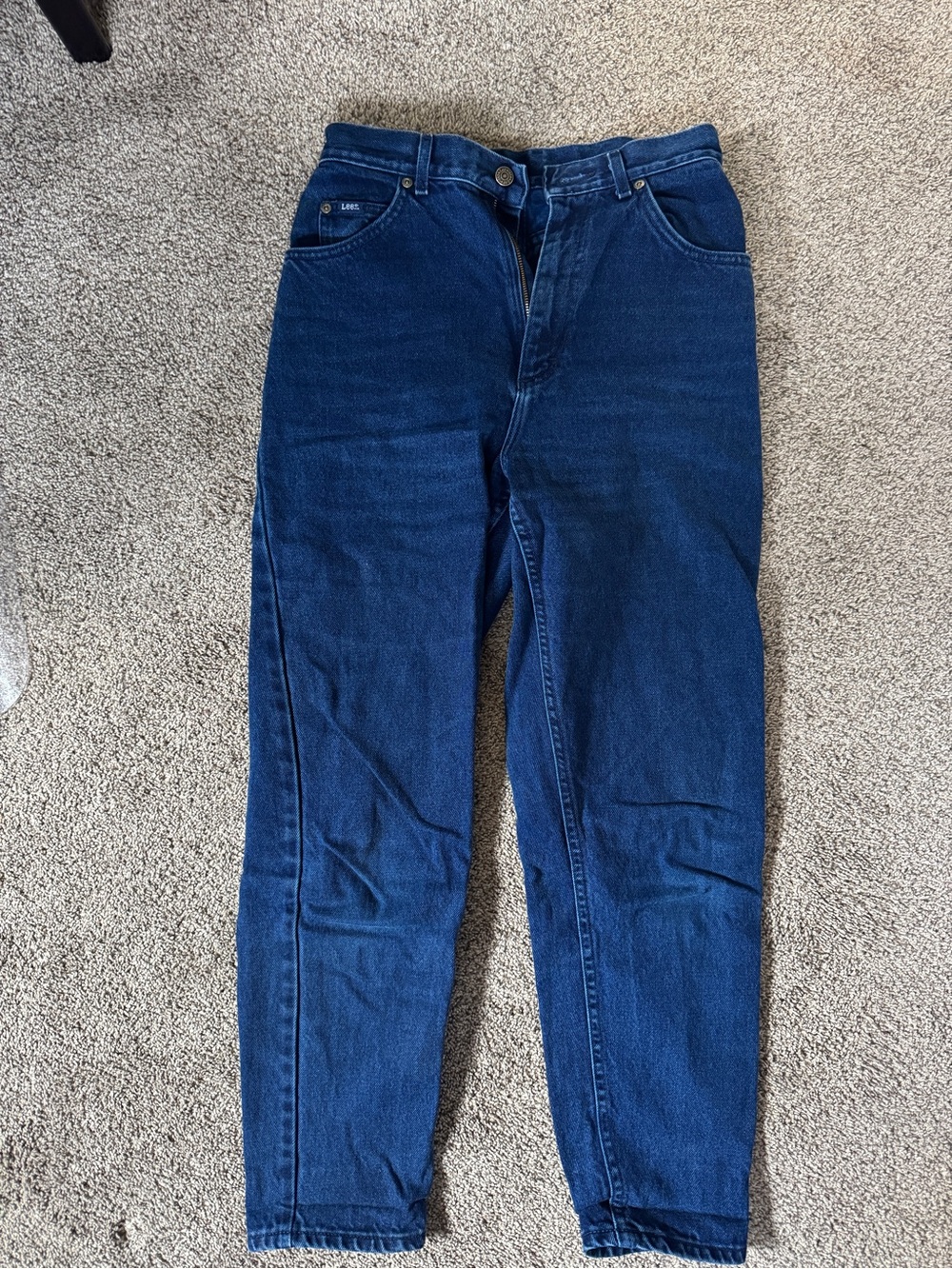Vintage Lee Dark Blue Women's High-Rise Jeans